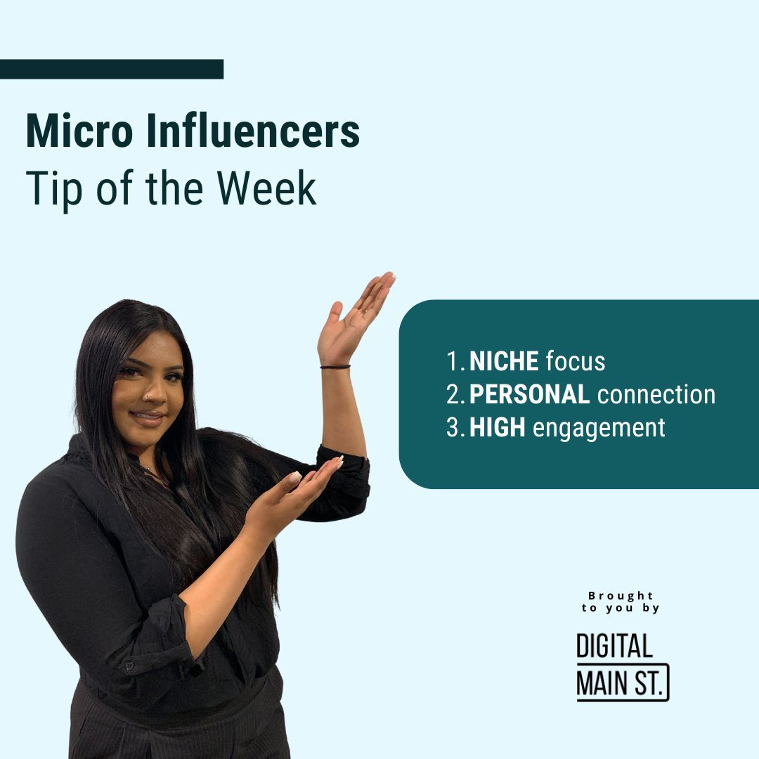 digital_mainst's tweet image. Tip of the Week: Micro Influencers

Micro influencers usually have smaller followings, ranging from 10,000 to 100,000. Their content caters towards specific industries or interests and can have closer connection to their followers. 

#DigitalMainStreet #DigitalMarketing