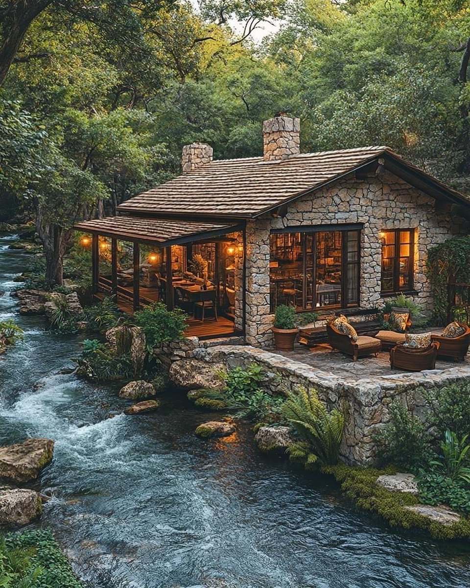 imagine staying here and listening to the sound of river.