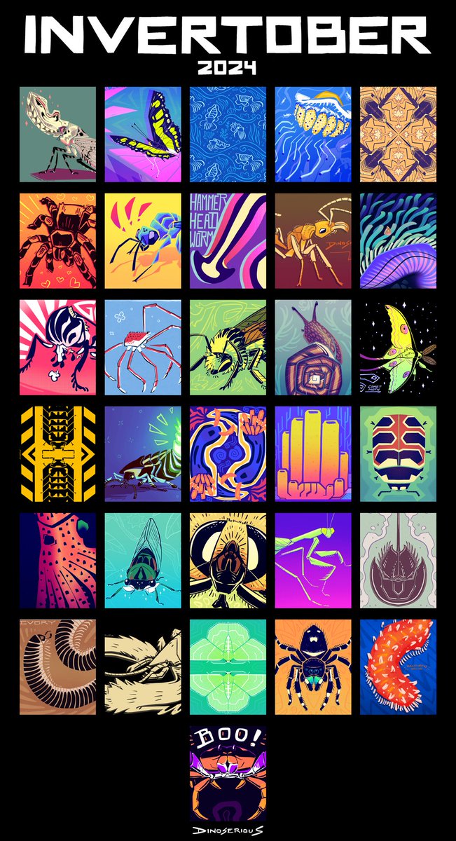 #invertober comp! all my critters

#invertober2024