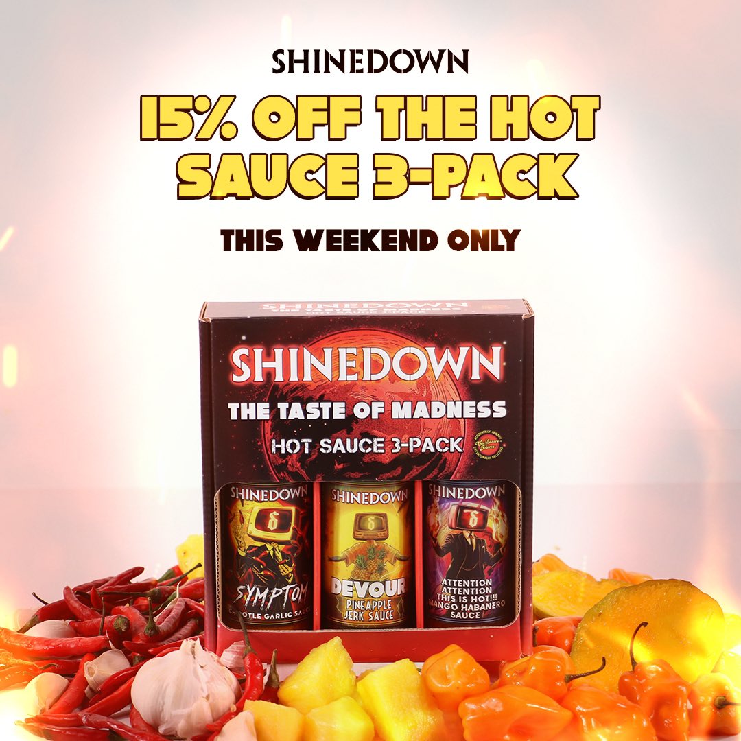 The Taste of Madness Collection is 15% off now through the end of the weekend! 🌶️

This pack has one 5oz bottle each of our 3 amazingly flavorful and hot-but-not-too-hot sauces.

You'd have to be MAD to miss this, so head over to torchbearersauces.com and take your medicine 🔥