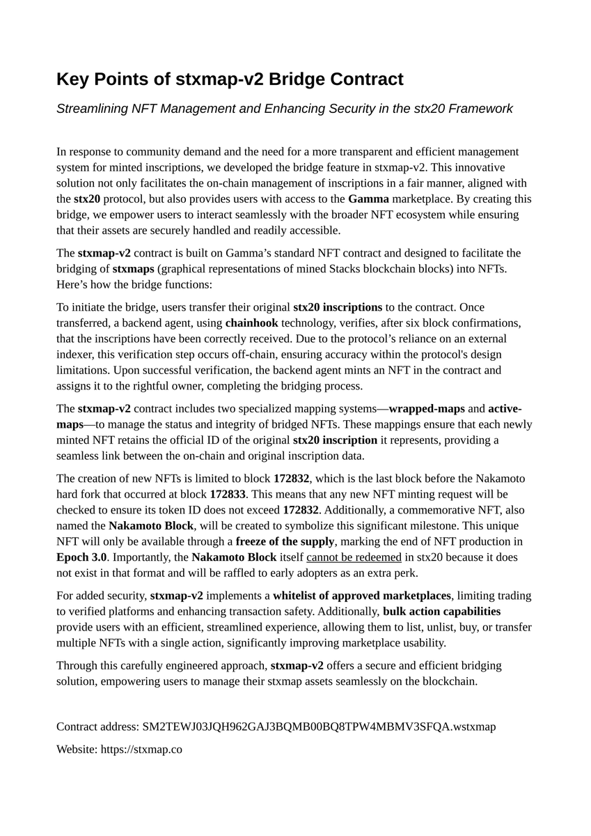 Stxmap_co's tweet photo. I just shared with Gamma a brief introduction to the new stxmap-v2 contract.
I decided to share with you the content!!
There is a big surprise! hope you enjoy! https://t.co/ce2daCRbuA