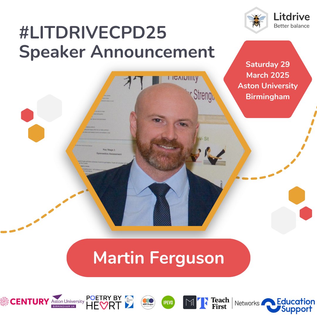 MrFerguson85's tweet image. 📢 I am delighted to be speaking at #LitdriveCPD25! Event will be hosted by Aston University, Birmingham
To book tickets for you and your English departments, click 👇🏻
eventbrite.co.uk/e/101658855272…
@LitdriveUK #LitdriveCPD