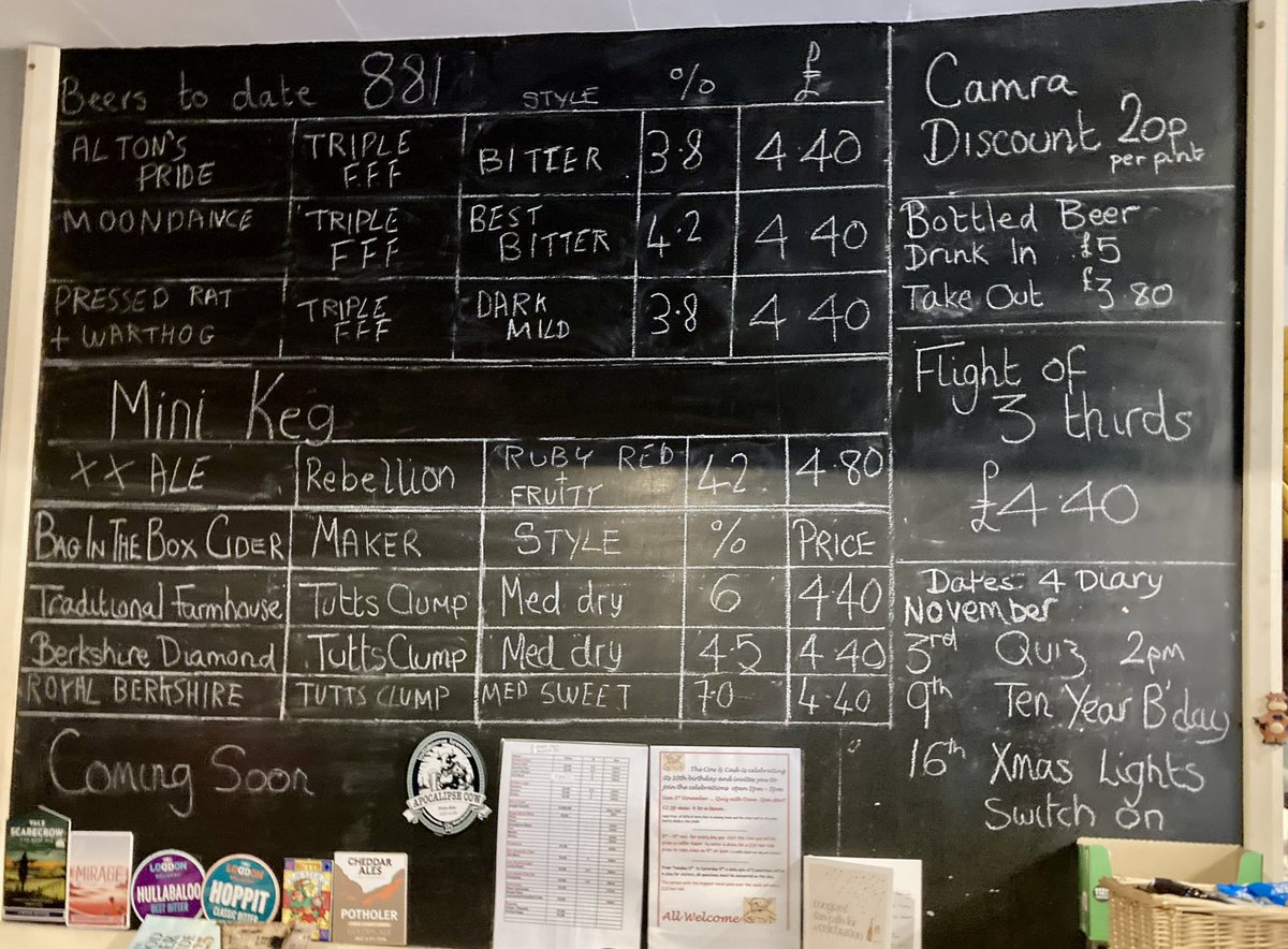 Triple fff beers at Newbury’s micropub / The Cow &amp; Cask, Newbury 
#Newbeery