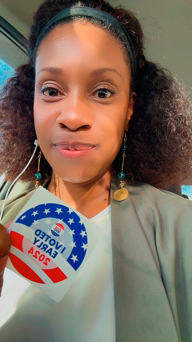 I went into my poll site.  Looked everyone dead in the face.  We each hovered over our ballots. We Flipped it. Voted some more. Sauntered to the machine. Slid the paper in…smiled with glee.  The #aunties are outside. Let’s go!