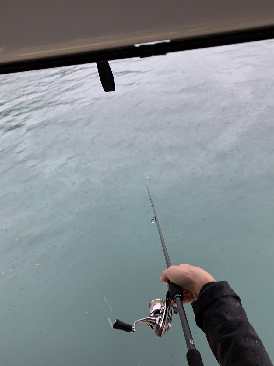 車で雨宿りフィッシング。