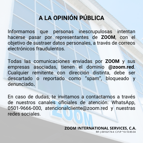 ZOOMenLinea's tweet photo. 🗣️ #ZOOMInforma 🚨ALERTA ⚠️ https://t.co/rQITC1o54o