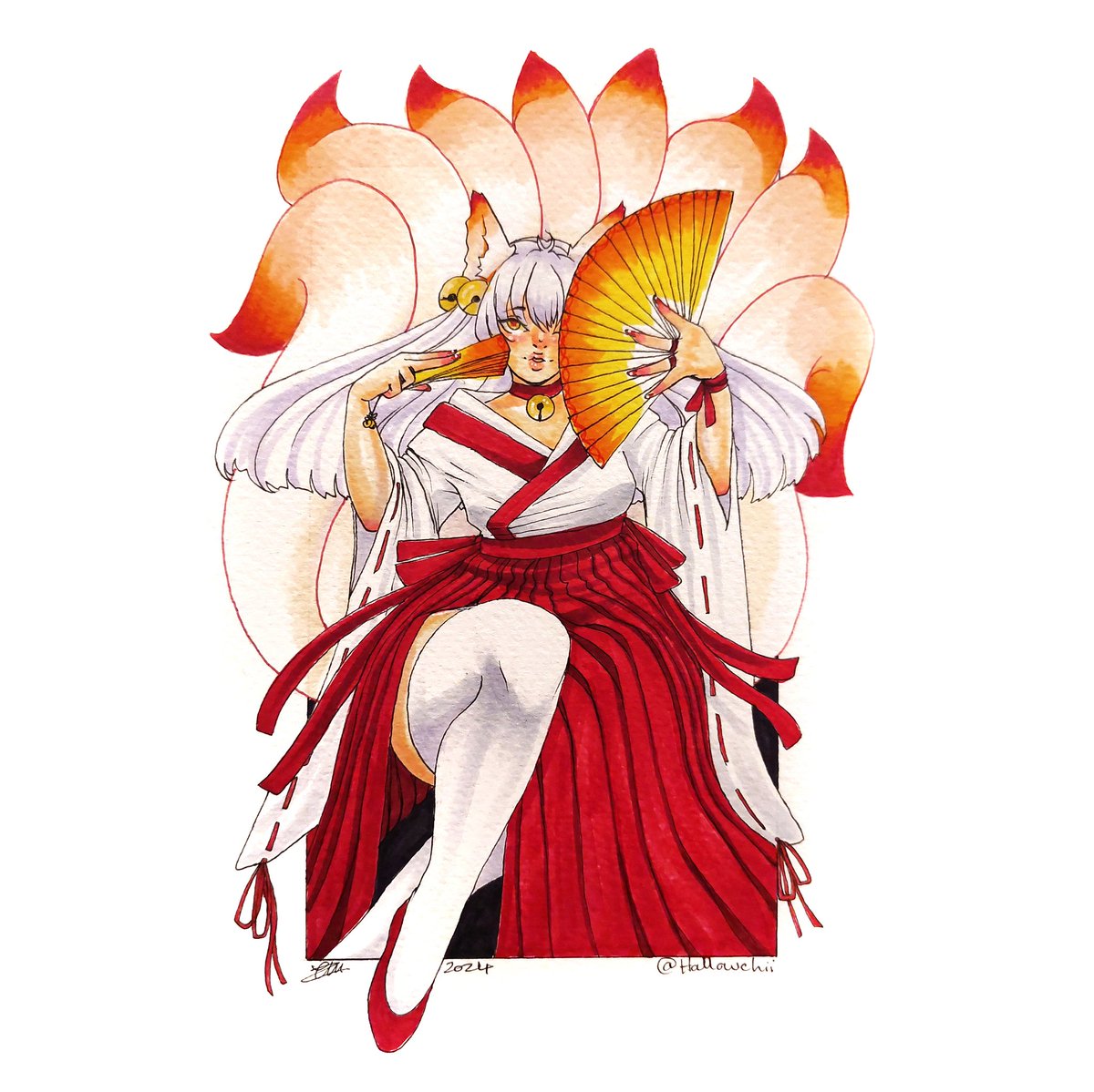 Hallowchii's tweet photo. Day 24 Kitsune https://t.co/875Lt1D4nP