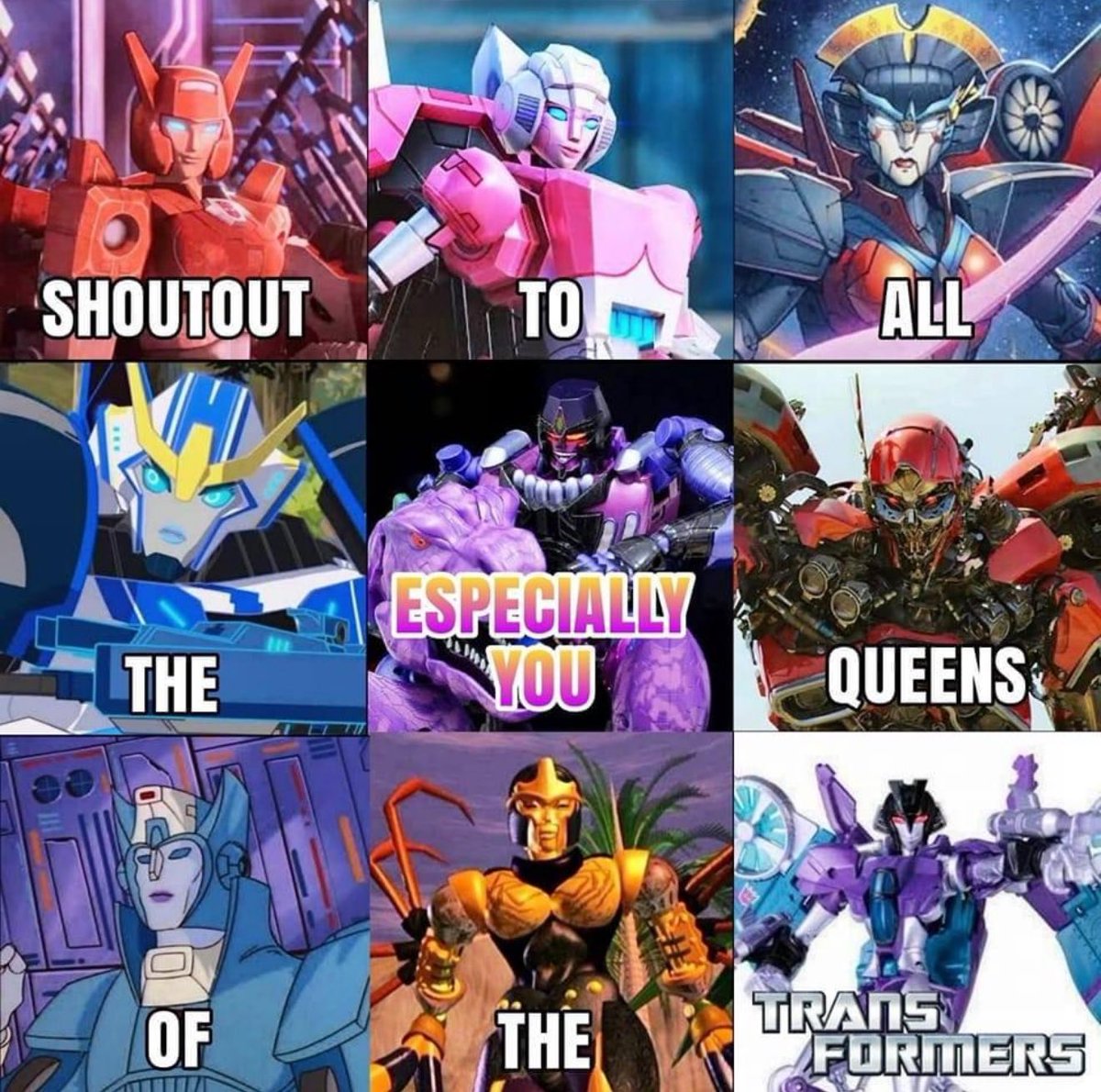Caltainty's tweet photo. Shoutout female transformers! https://t.co/NXkghhumpT