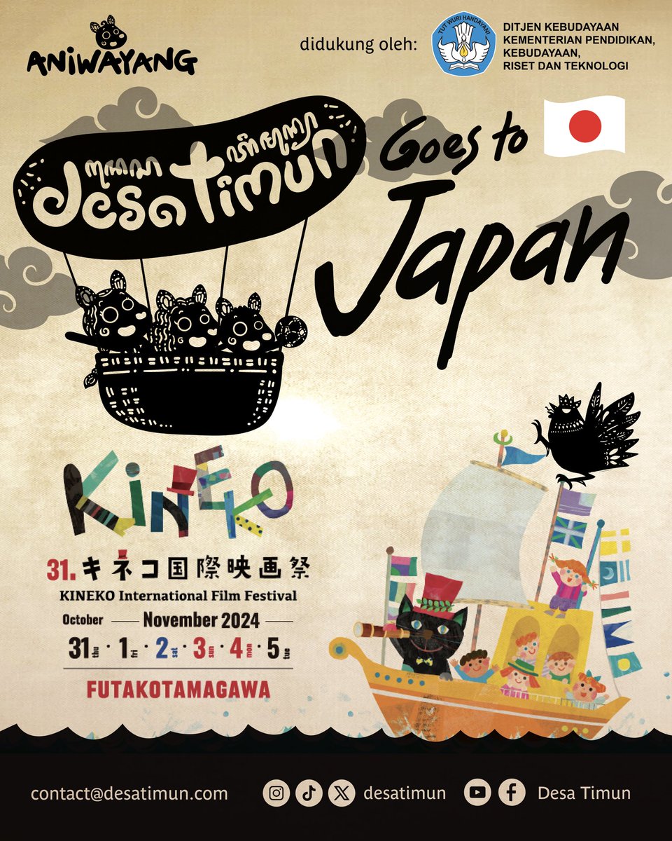 desatimun's tweet photo. Desa Timun goes to Japan again!!
Mulai hari ini! @kineko_filmfes https://t.co/bskkVUX3cY