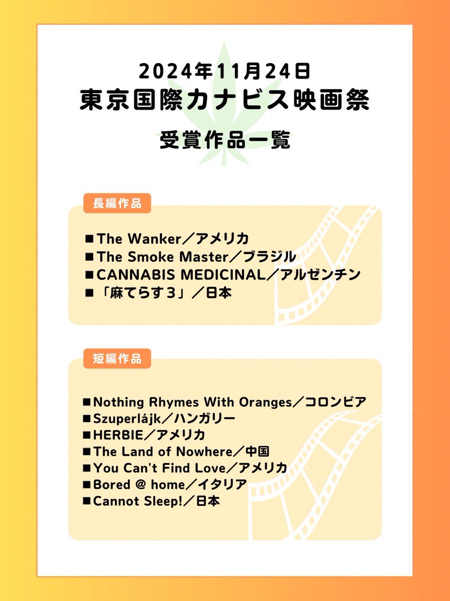 ／
📣受賞作品一覧はコチラ
＼
各作品の詳細は追ってポストします
お楽しみに！！