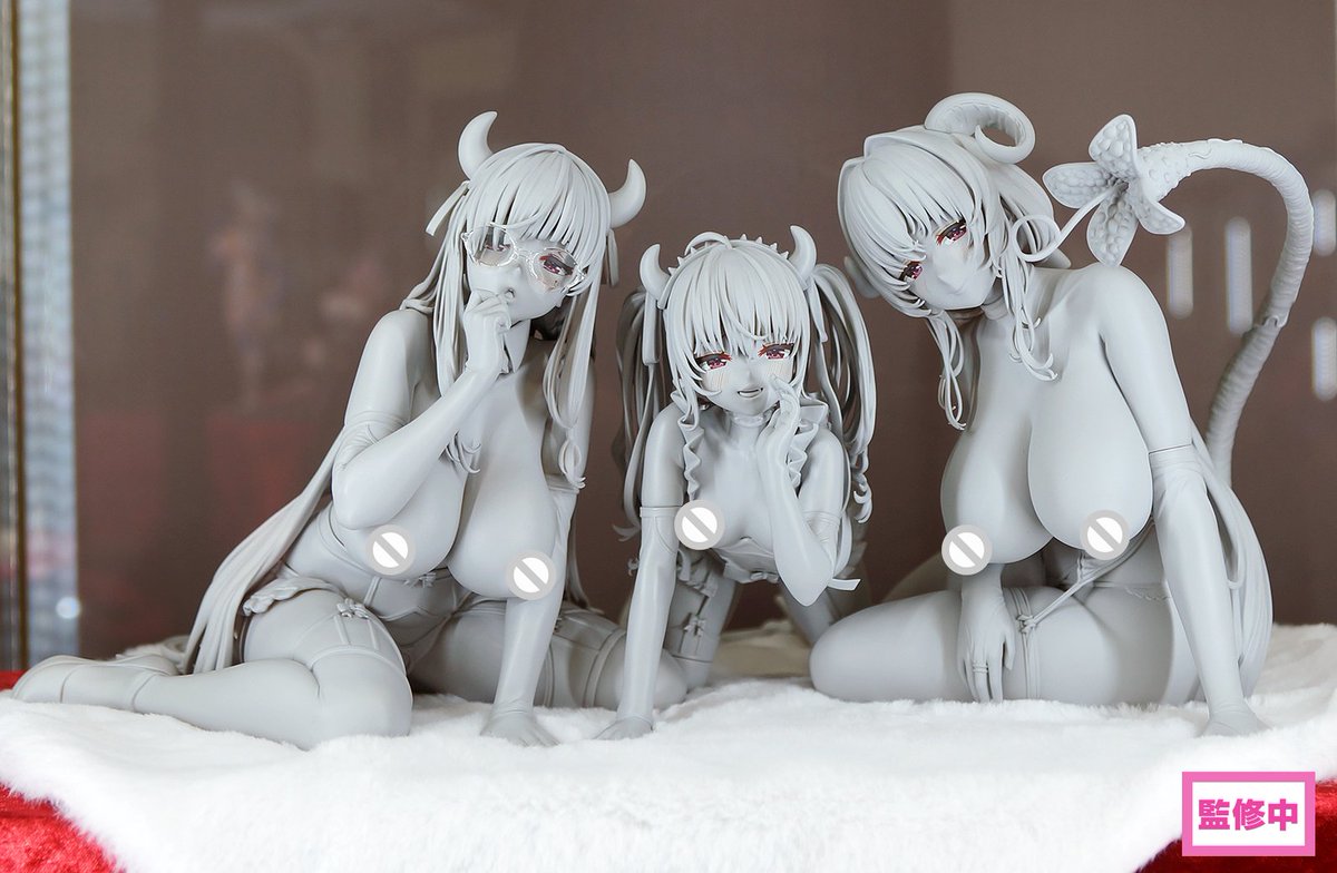 「【初お披露目】Ogreさん『サキュバス ホームステイ』より「咲舞 紫月」原型制作」|ネイティブのイラスト