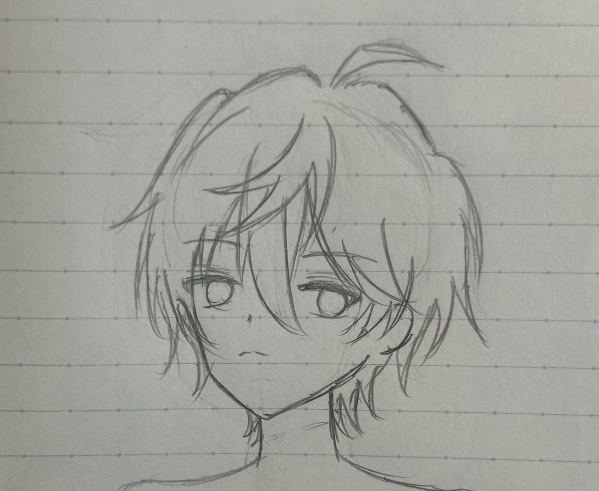 まだギリさくんだとわかる絵初めて描けた
(両脇のピョコってしてるのなにこれ)