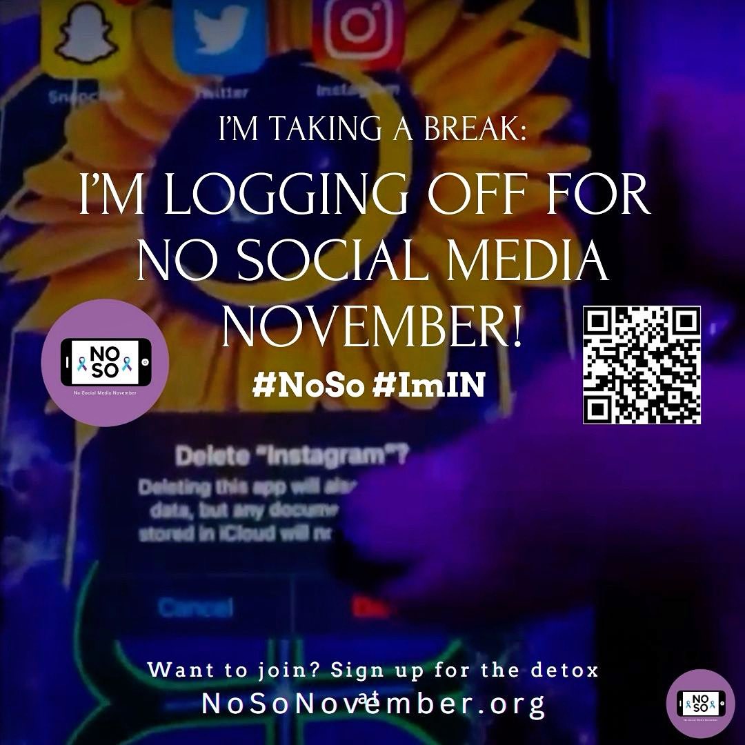 MrsFaulkner19's tweet photo. This is probably perfect timing… hoping to see you all after a very relaxing month! 💙 
If you want to join me, go to https://t.co/7Y3UAL2bDF #goodformymentalhealth #NoSoNovember #NoSo #ImIn https://t.co/UJ7Jd2eyR2