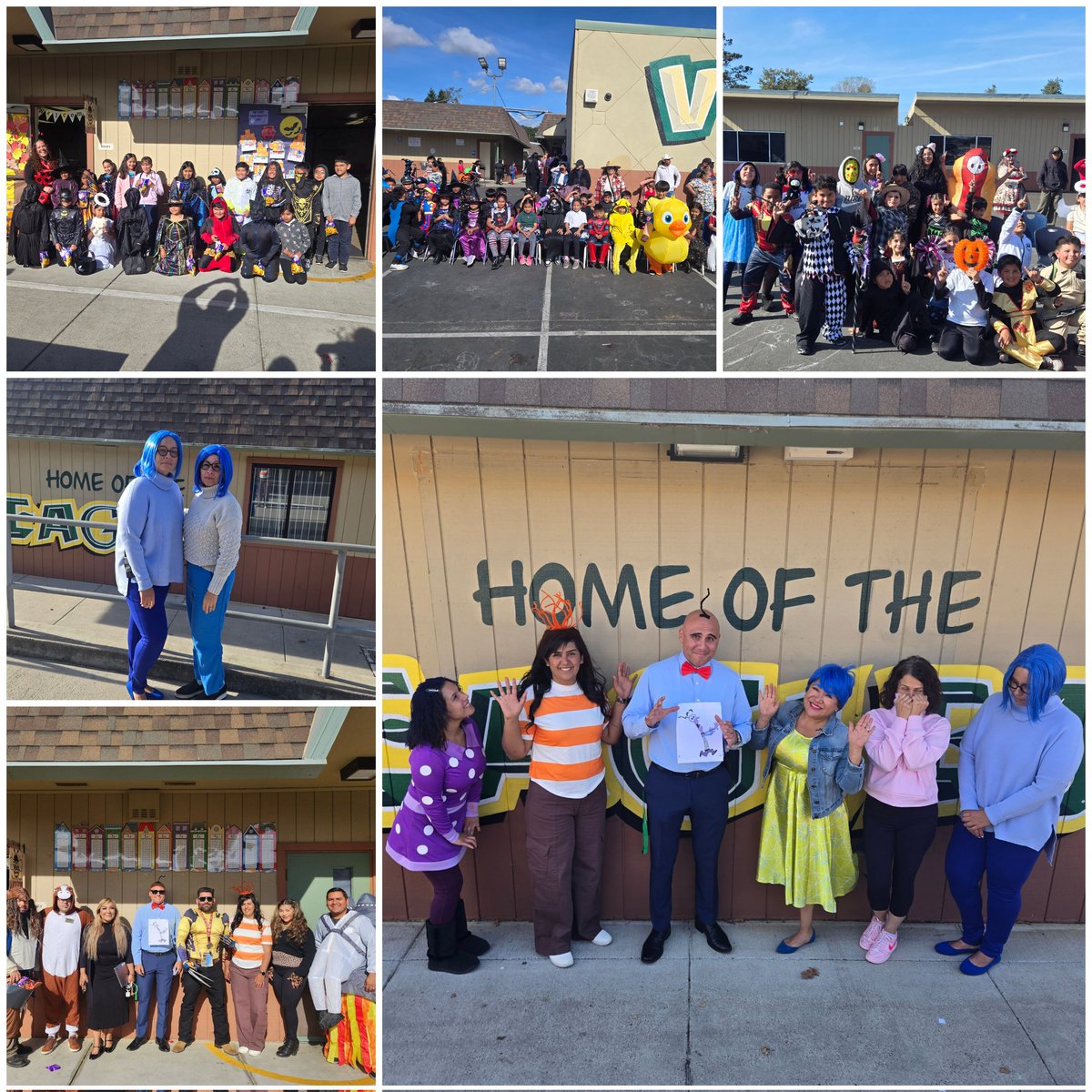 VRBEagles's tweet photo. Our students and staff had a fantastic time celebrating Halloween together! From creative costumes to fun activities, everyone enjoyed the festive spirit. Thank you to all who participated and helped make the day memorable for our school community! 🎃👻 #VRBStrong https://t.co/Jx5ElLJfFN