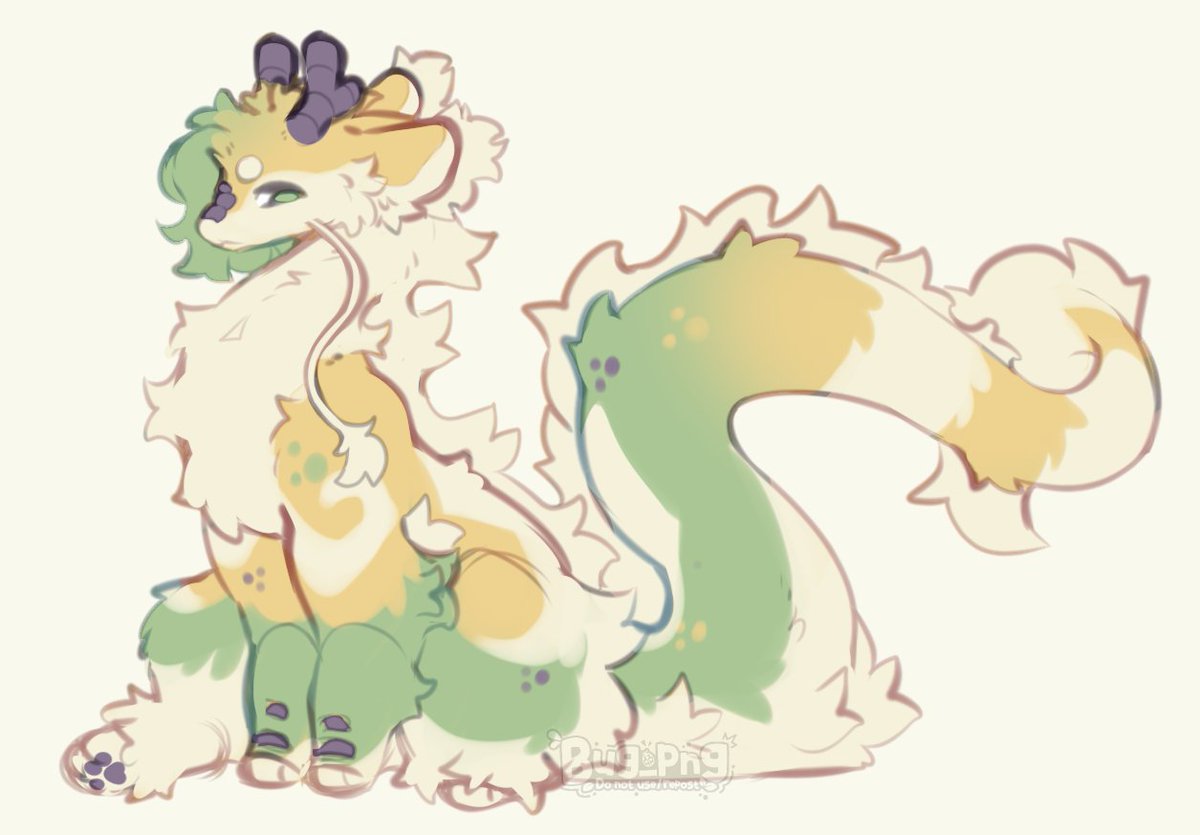 Custom! Sorry its a little wonky im not used to drawing ferals let alone dragons