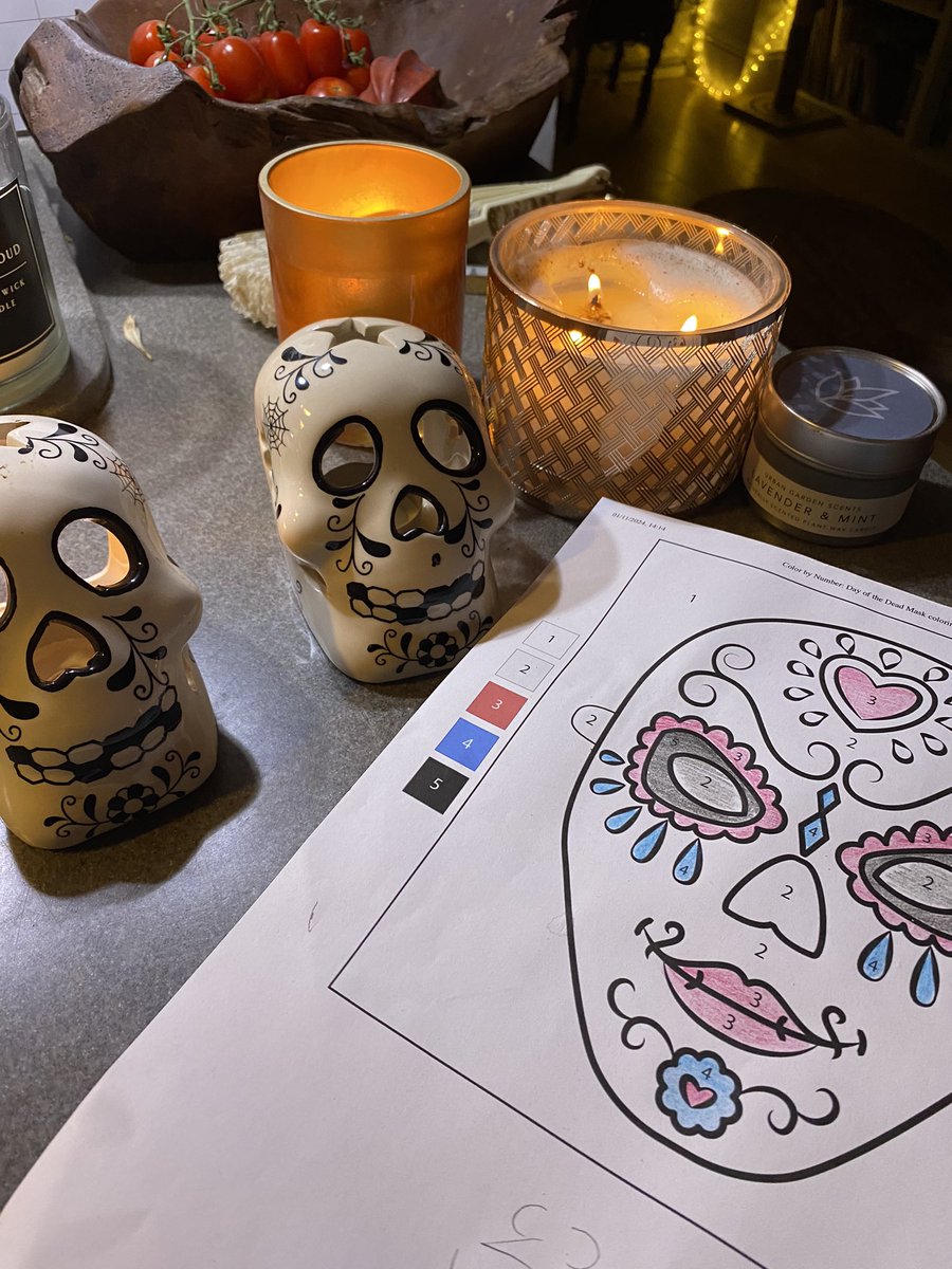 Inspired by my wonderful colleague, we celebrated Dia de los Muertos-sharing stories, joy and thoughts of those no longer with us.. kids colouring beautifully and hearing our chats. So important to keep the memories alive &amp; not to fear the conversations around death. #tears&amp;love