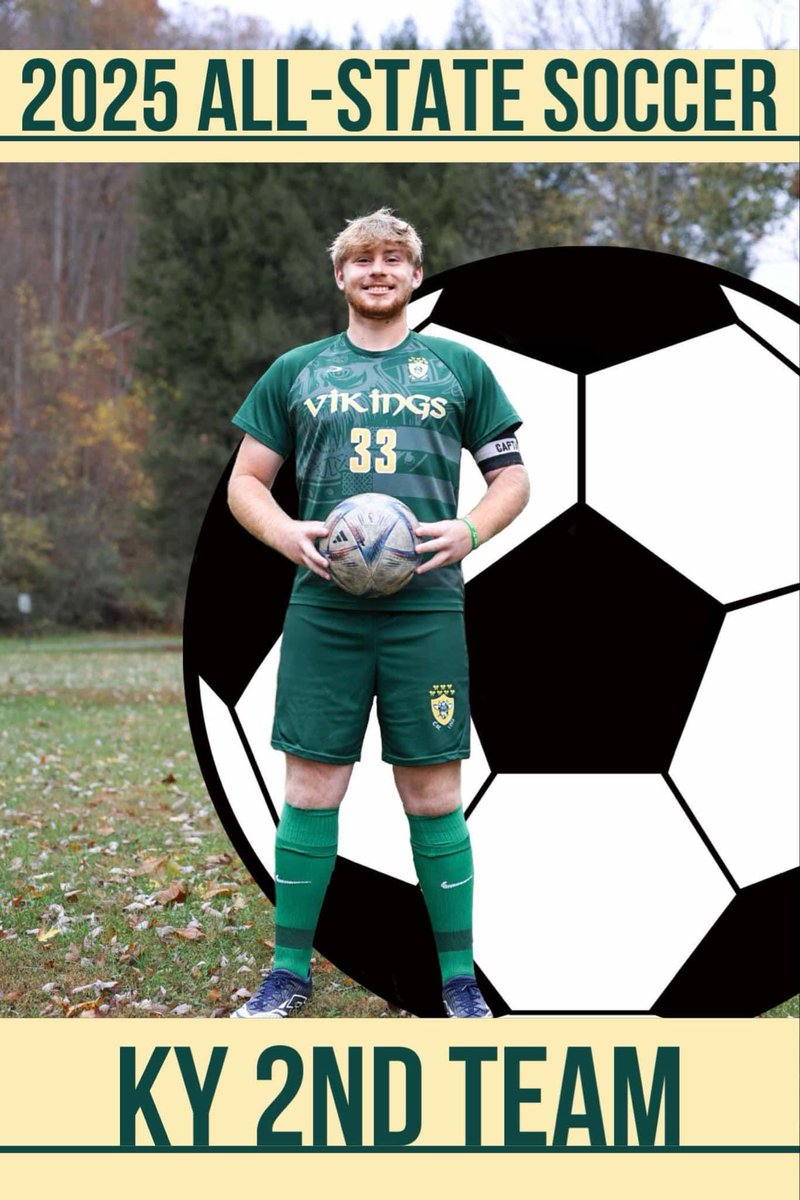 Big time congratulations go out to Wesley Besselman on being named All-State 2nd team after a great senior season. ⚽️
#GoVikings