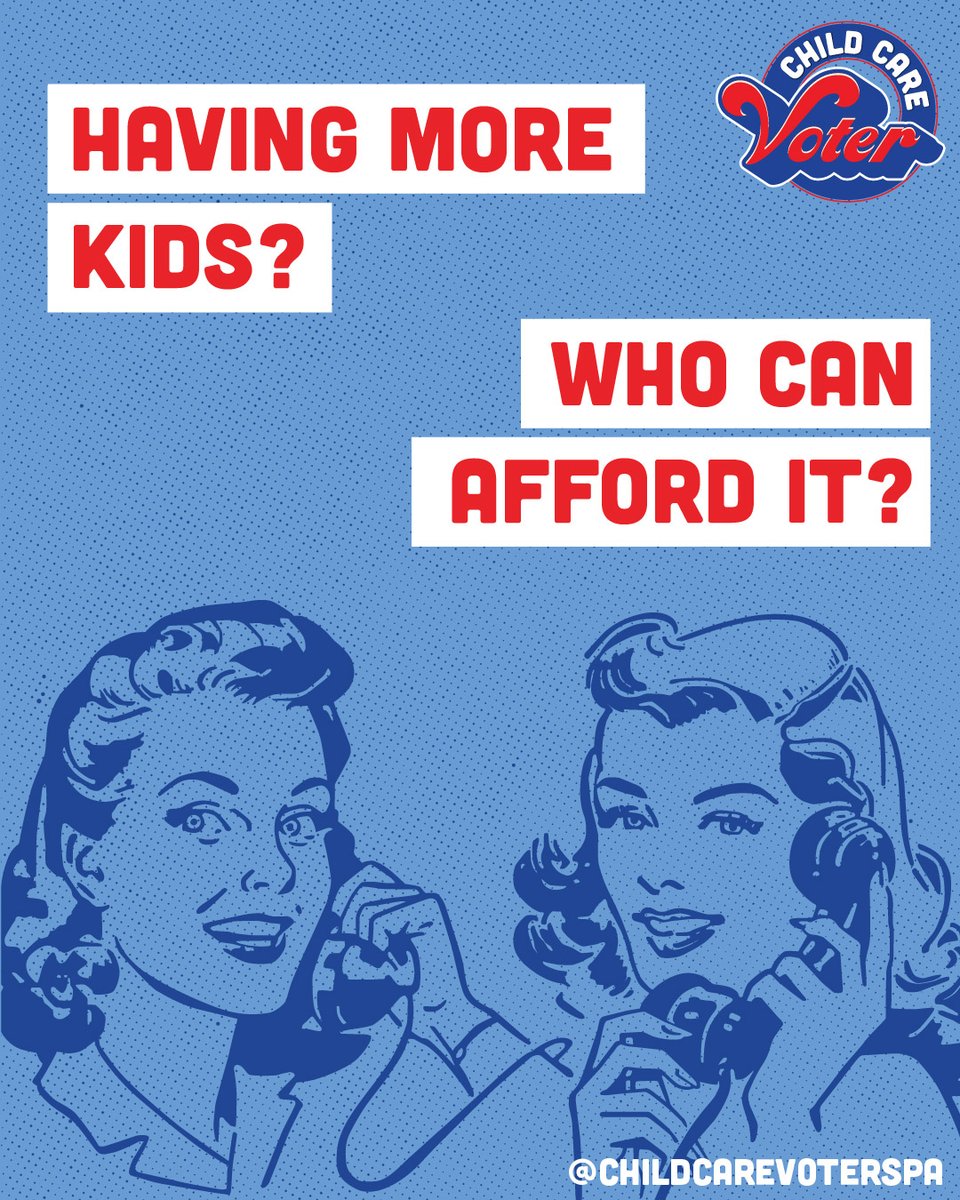 Across Pennsylvania, families are making the decision to not have more kids simply because the cost of #childcare is unaffordable. On Tuesday, we MUST elect candidates who will prioritize PA's young children and families by coming up with a solution to fix the #childcarecrisis.