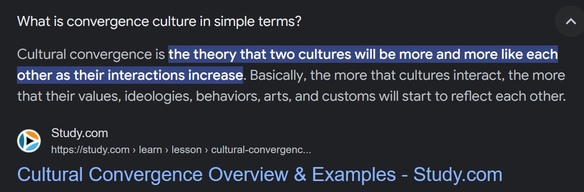 Farkli kulturler ne kadar cok etkilesim halinde olursa o kadar birbirine benzer demisler.