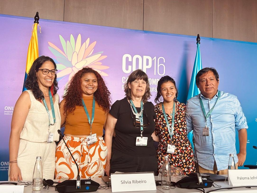 Comunicado de prensa:

Organizaciones Latinoamericanas hacen un llamado de urgencia por un cambio sistémico en la #COP16 de #biodiversidad en #Colombia

Activistas denuncian la falta de ambición, falsas soluciones y la captura corporativa en las
negociaciones de Biodiversidad.