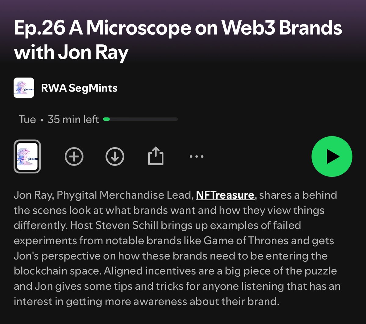 jonray's tweet photo. Had a juicy chat w/ RWA SegMints Podcast about the future of web3, aligned incentives, &amp; how to integrate crypto IRL so grandma can meme too.

https://t.co/Rjn4MimV7W

Shout out to @MattBartlettVE &amp; @SegMintIO team for setting this up. Looking forward to future collaboration. https://t.co/lSg6K3Tn3J
