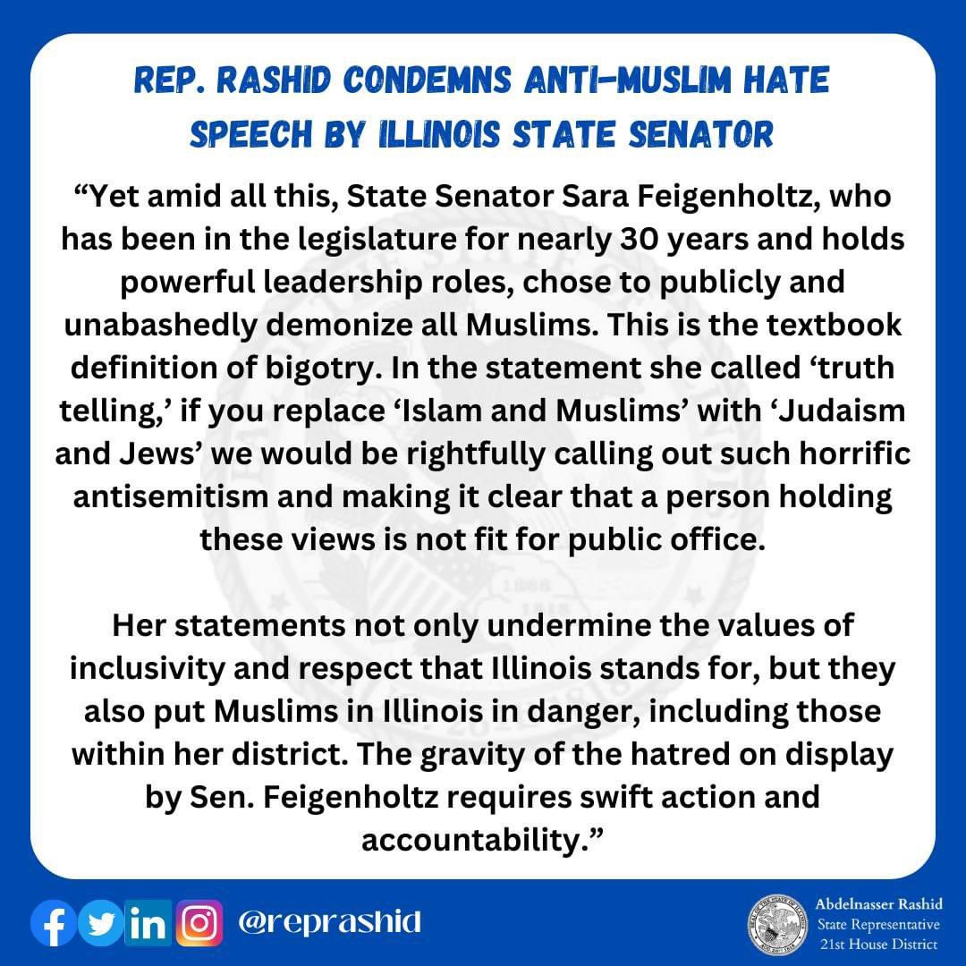 State Rep Rashid State Representative Abdelnasser Rashid (@reprashidil) / Posts / X