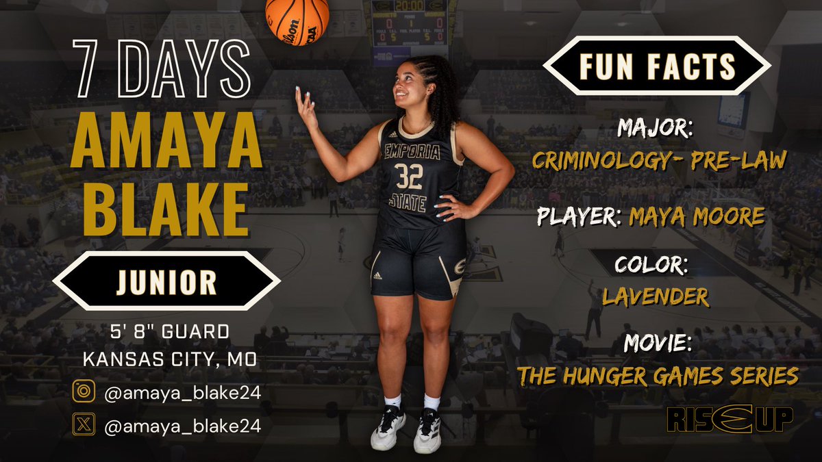 1 Week till Game Day 🥳

Join us in welcoming Amaya Blake to Hornet Nation!!!!

#StingersUp #RiseUp #1Week #LadyHornets