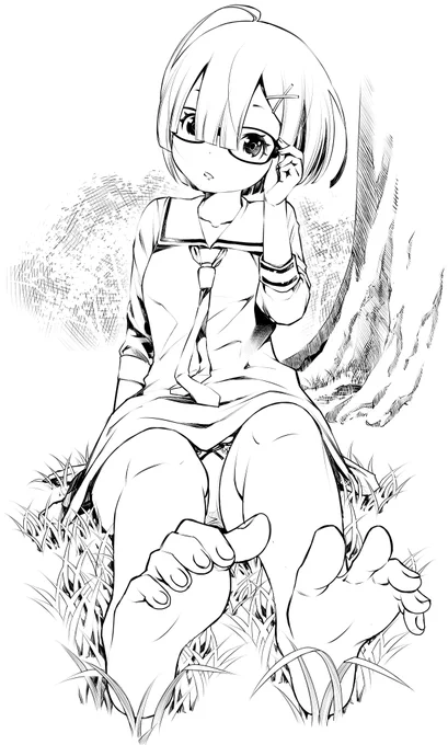 今日の過去絵はレムです。
足がすき。特に足の指の表情が好きです。

12月から始まる漫画はちょっとえっちな作品なので、自分のフェチズム全開で行きたいと思います。 