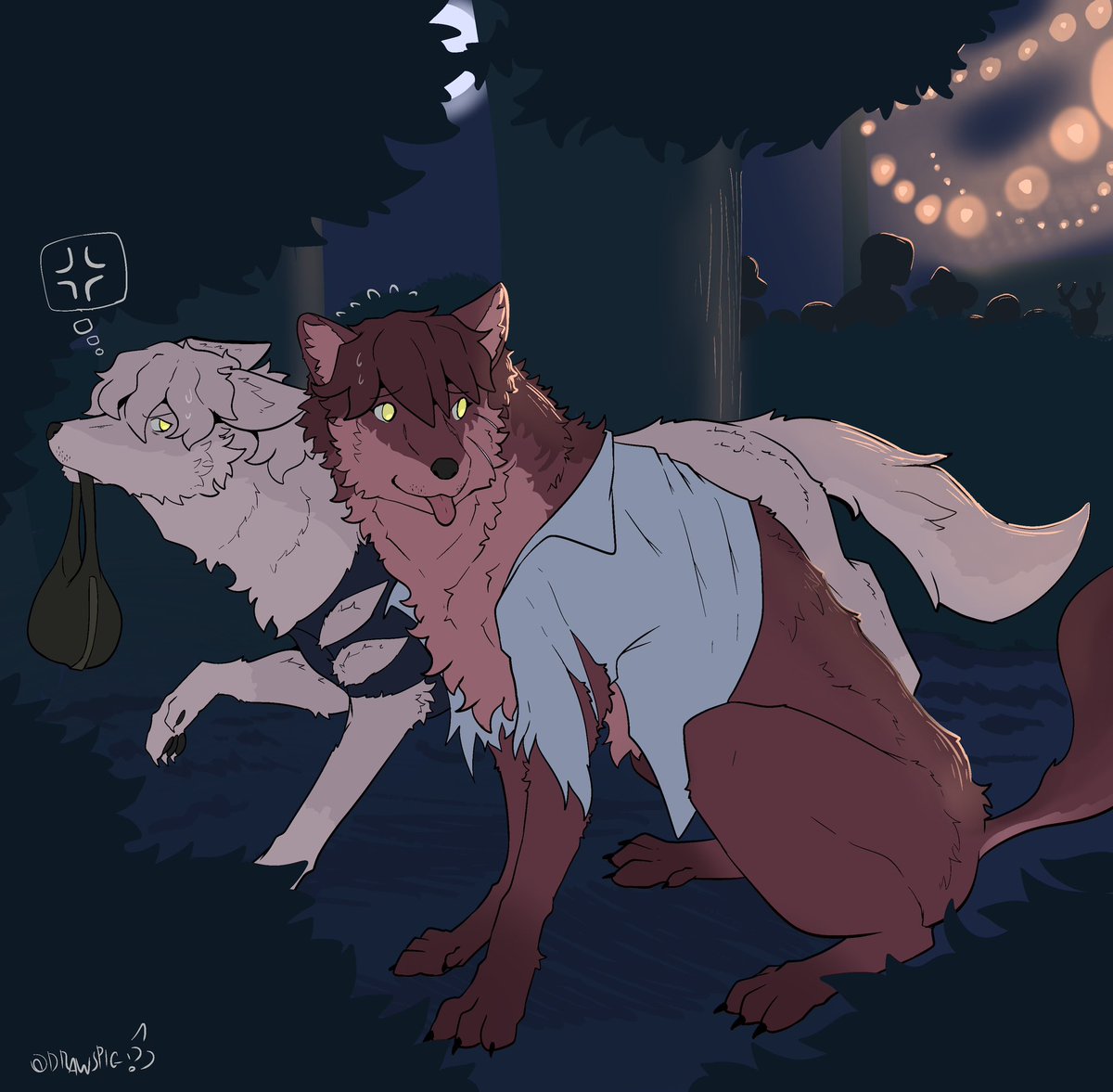 follow up: forced to flee the party 🎃🐺🌕