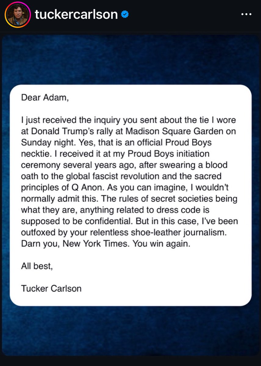 . <a href="/satariano/">Adam Satariano</a> absolutely BODY BAGGED by Tucker. Adam, is it embarrassing to be so badly exposed for what a fraud &amp; joke you are?  I can’t believe you went to college to do this shit 😂🤡