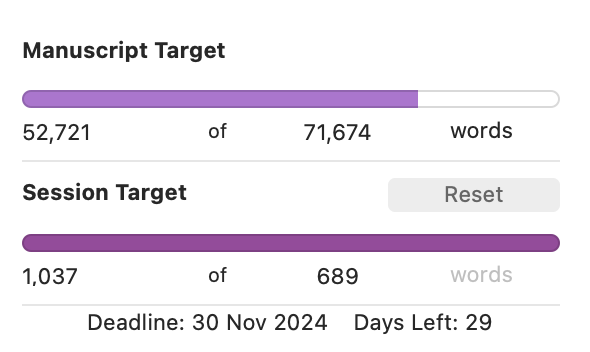 SL_Mahon's tweet image. #nanowrimo first day update.

Seeing as my plan was just editing and not adding words yet this was a very nice surprise for the start of the month! #amwriting