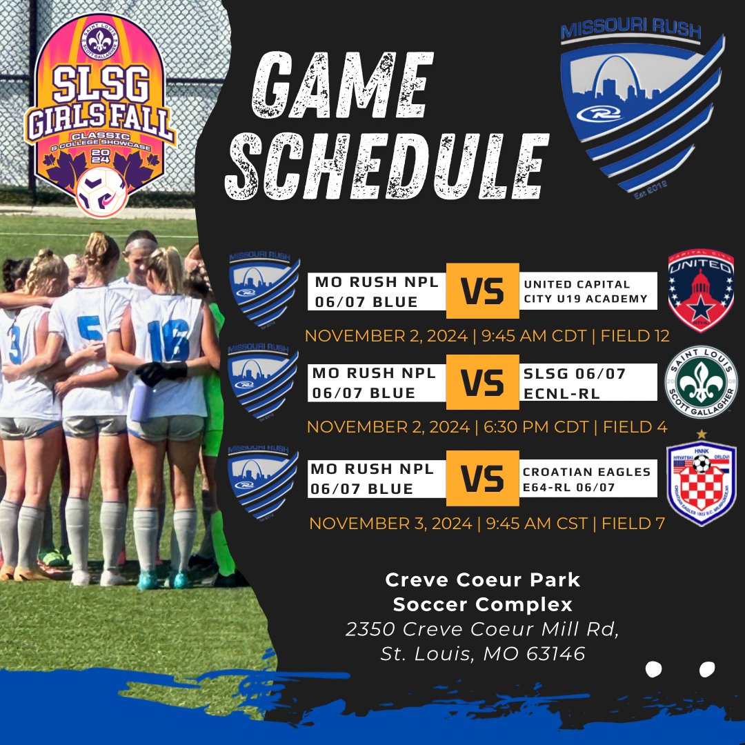 Weekend Game Schedule!!!
