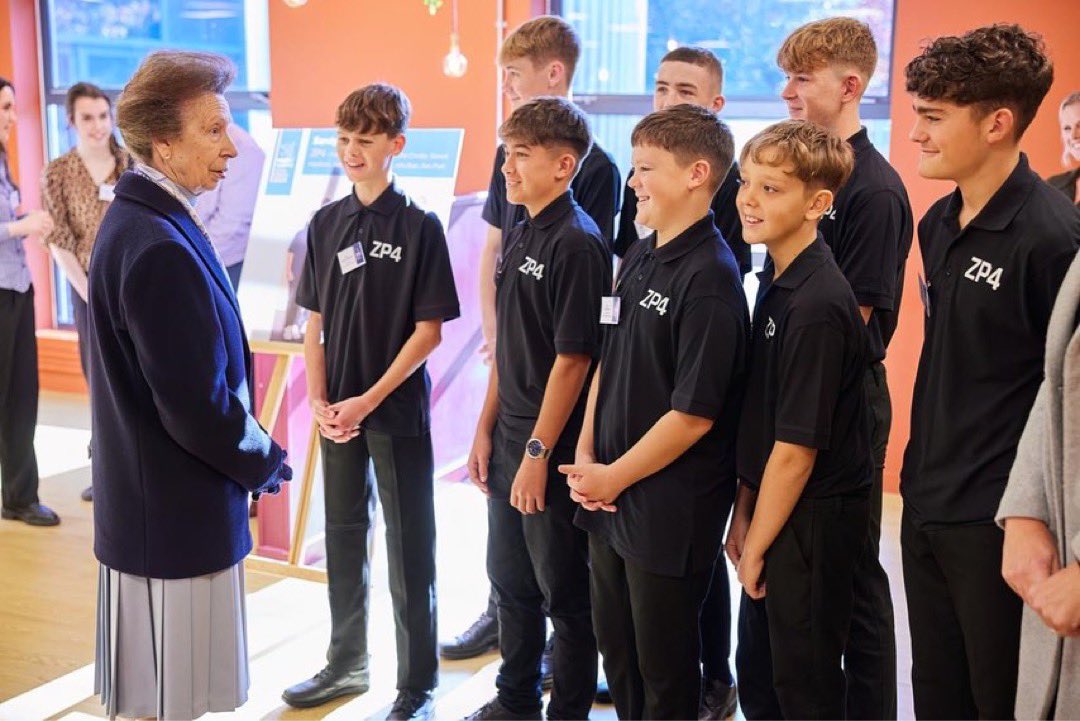 Her Royal Highness, The Princess Royal, <a href="/RoyalFamily/">The Royal Family</a> <a href="/SomersetLL/">Somerset Lieutenancy</a> meeting @ZP4 at a reception for the 2024 Pride of Somerset Youth Award winners @BTC_Coll on 31st October. The reception celebrated the remarkable achievements and contributions of young people across Somerset.