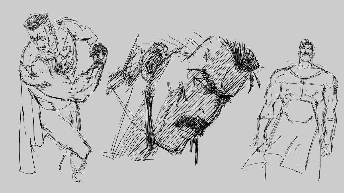 fluaw's tweet image. Invincible sketching