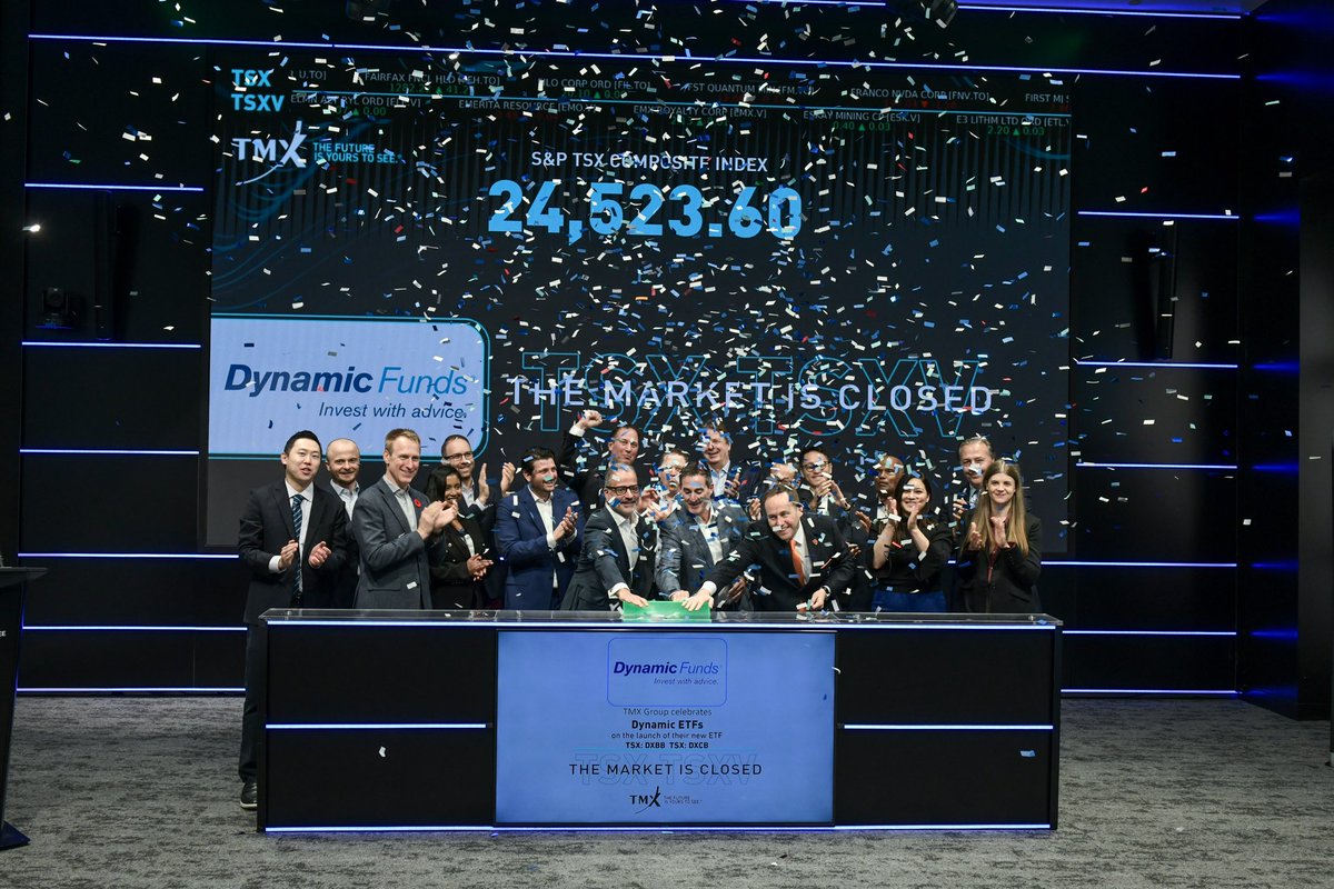 Congratulations Derek Amery and the entire <a href="/dynamicfunds/">Dynamic Funds</a> Core Fixed Income team for launching two new ETFs yesterday and ringing the closing bell <a href="/tsx_tsxv/">Canada's Markets</a>!