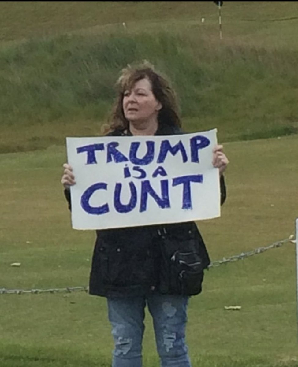 Leafmalone's tweet photo. Celebrating Dr Janey Godley today. She said it first!  
#TrumpisaCunt ⁦@JaneyGodley⁩ https://t.co/ie6iE3GGsM