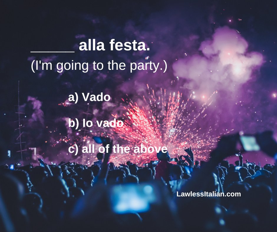 Qual è la risposta giusta? Mettiti alla prova! Share the correct answer here: lawl.es/italian-quizzes 

#Italian #italianquiz #Italianteacher #learnitalian #lawlessitalian #italiantest
