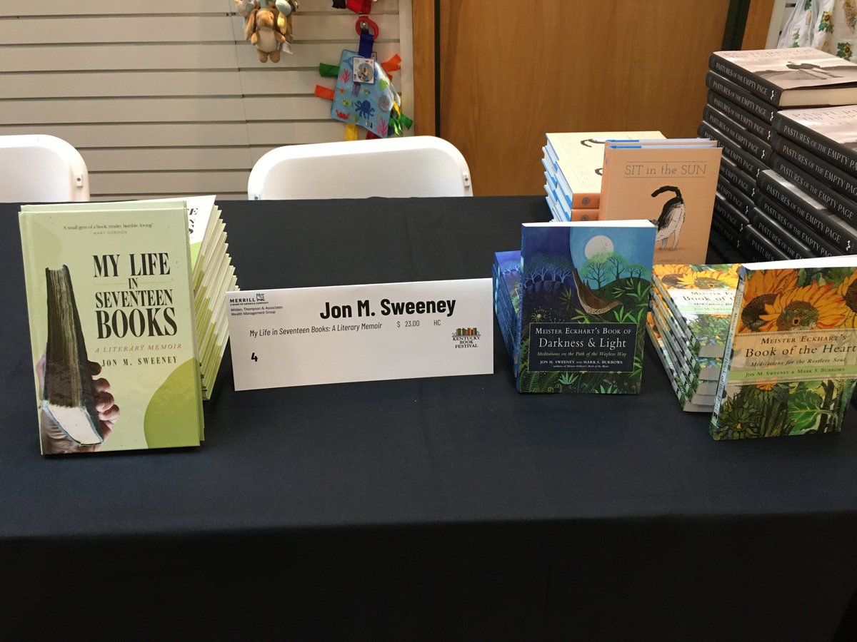 jonmsweeney's tweet photo. They spelled my name correctly, so we’re off to a good start! #kybookfestival @MonkfishBookPub @broadleaf_books #RedWheelWeiser https://t.co/l3IAU9xMqv
