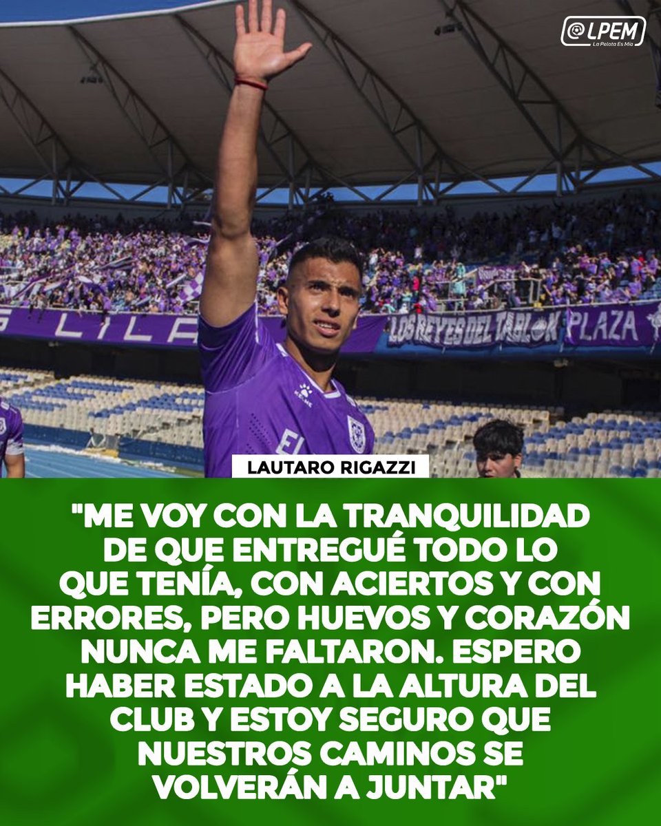 EL ADIÓS DE RIGAZZI👋⚪🟣

El defensor de Deportes Concepción, Lautaro Rigazzi, se despidió del club vía redes sociales luego de la final perdida de Segunda División. ¿Qué le dirías?

#LPEMEnTodas