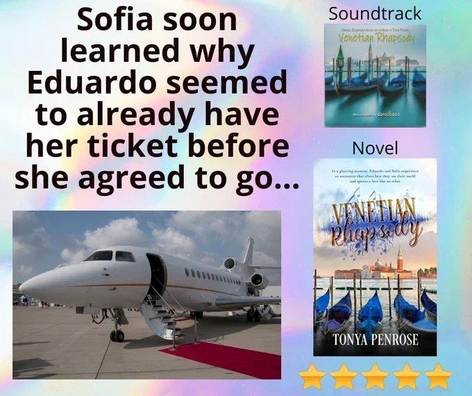 Vicky Whedbee (@vicky_whedbee) on Twitter photo I highly recommend this beautiful story & music!!!
Tonya Penrose and David Bazo Present...
🎼🎹📖💞VENETIAN RHAPSODY💞📖🎹🎼
Sofia and Eduardo's grand love shared in words and music.
Album davidbazo.bandcamp.com
Book relinks.me/1509248943
<a href="/DavidBazo/">David Bazo</a>
<a href="/TonyaWrites/">🖋🌹Tonya Penrose (pen name)🌹✒️</a>
#romcom I highly recommend this beautiful story & music!!!
Tonya Penrose and David Bazo Present...
🎼🎹📖💞VENETIAN RHAPSODY💞📖🎹🎼
Sofia and Eduardo's grand love shared in words and music.
Album davidbazo.bandcamp.com
Book relinks.me/1509248943
<a href="/DavidBazo/">David Bazo</a>
<a href="/TonyaWrites/">🖋🌹Tonya Penrose (pen name)🌹✒️</a>
#romcom