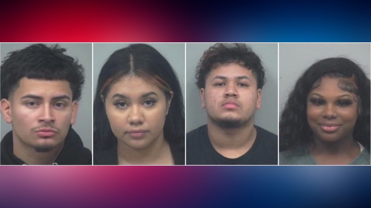 Four people were arrested in Gwinnett County for street racing. Police say one of them tried to run over an officer before taking off on foot.