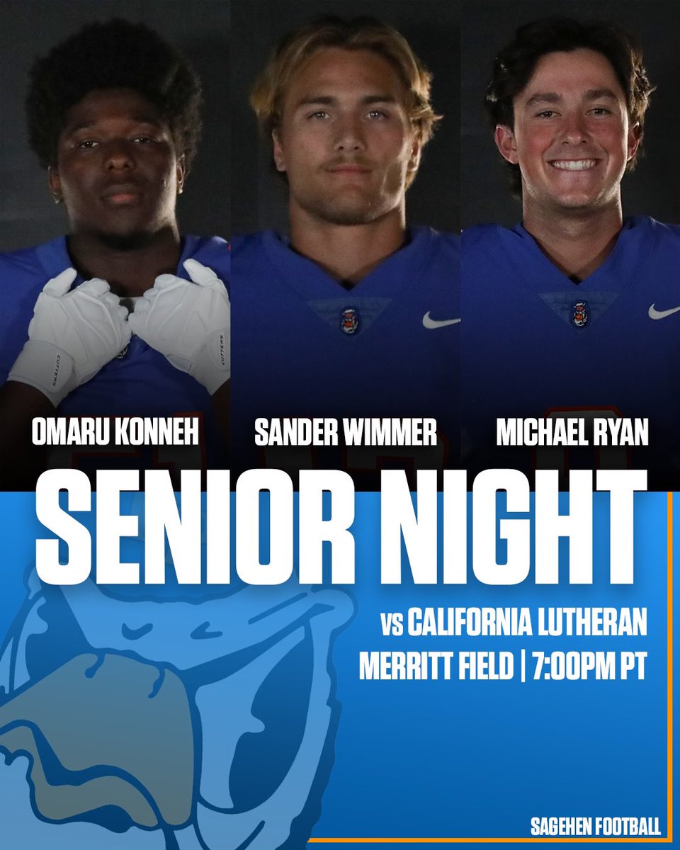 We will be honoring our 28 graduating seniors before our 7:00PM matchup tomorrow against California Lutheran!

#gosagehens #sagehenfb