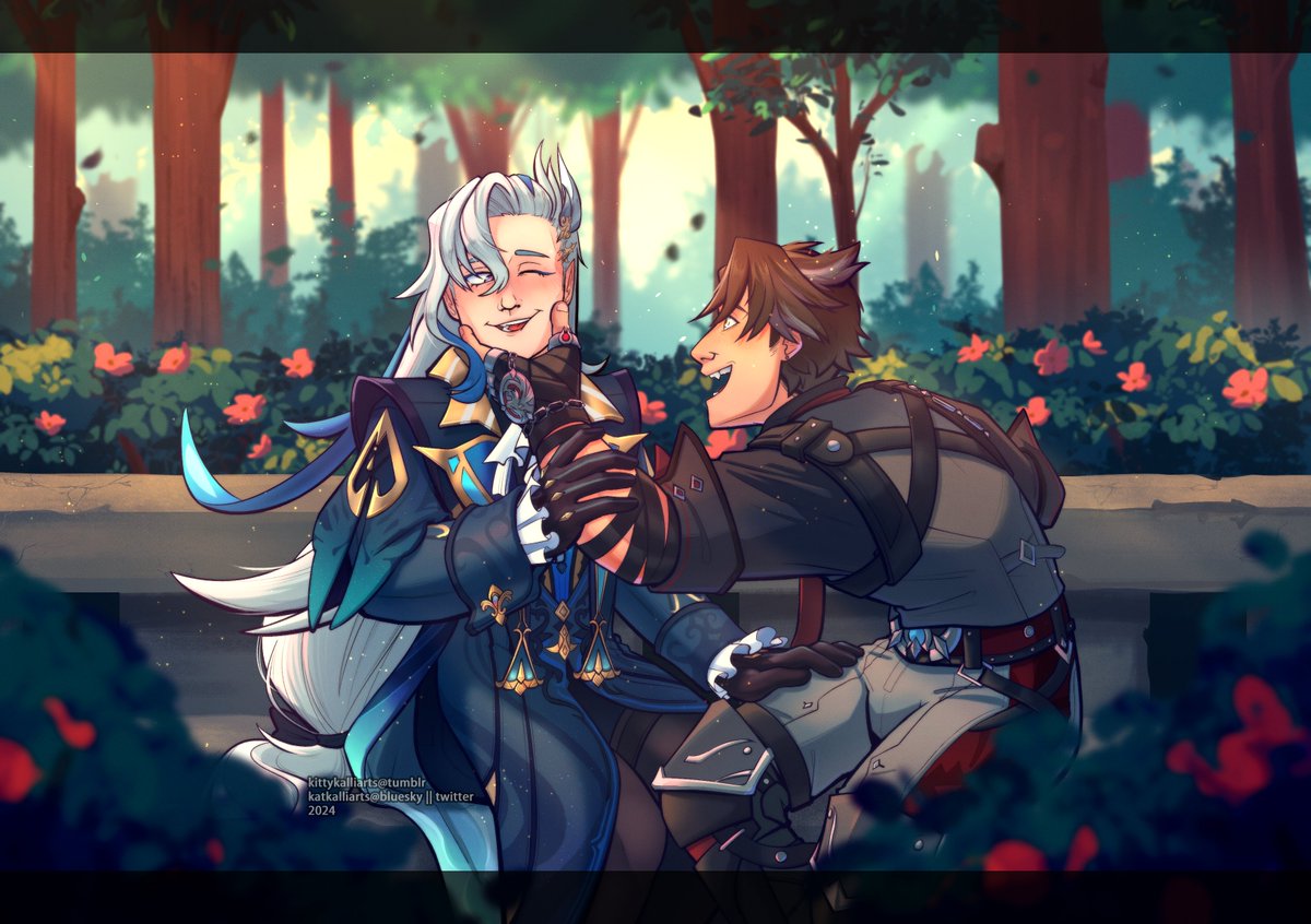 "You should really smile more monsieur, it really suits you~"

#wriolette