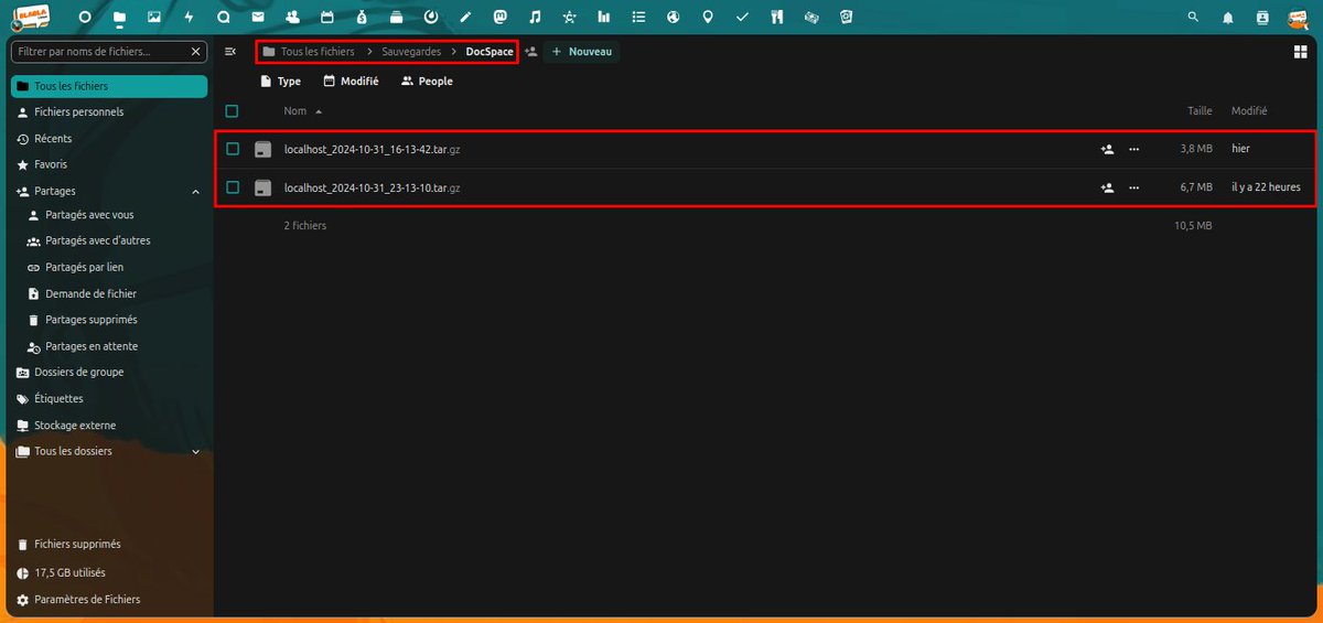 BlablaLinux's tweet image. #ONLYOFFICE #DocSpace Community - &quot;Sauvegarde automatique&quot; vers #Nextcloud 😎