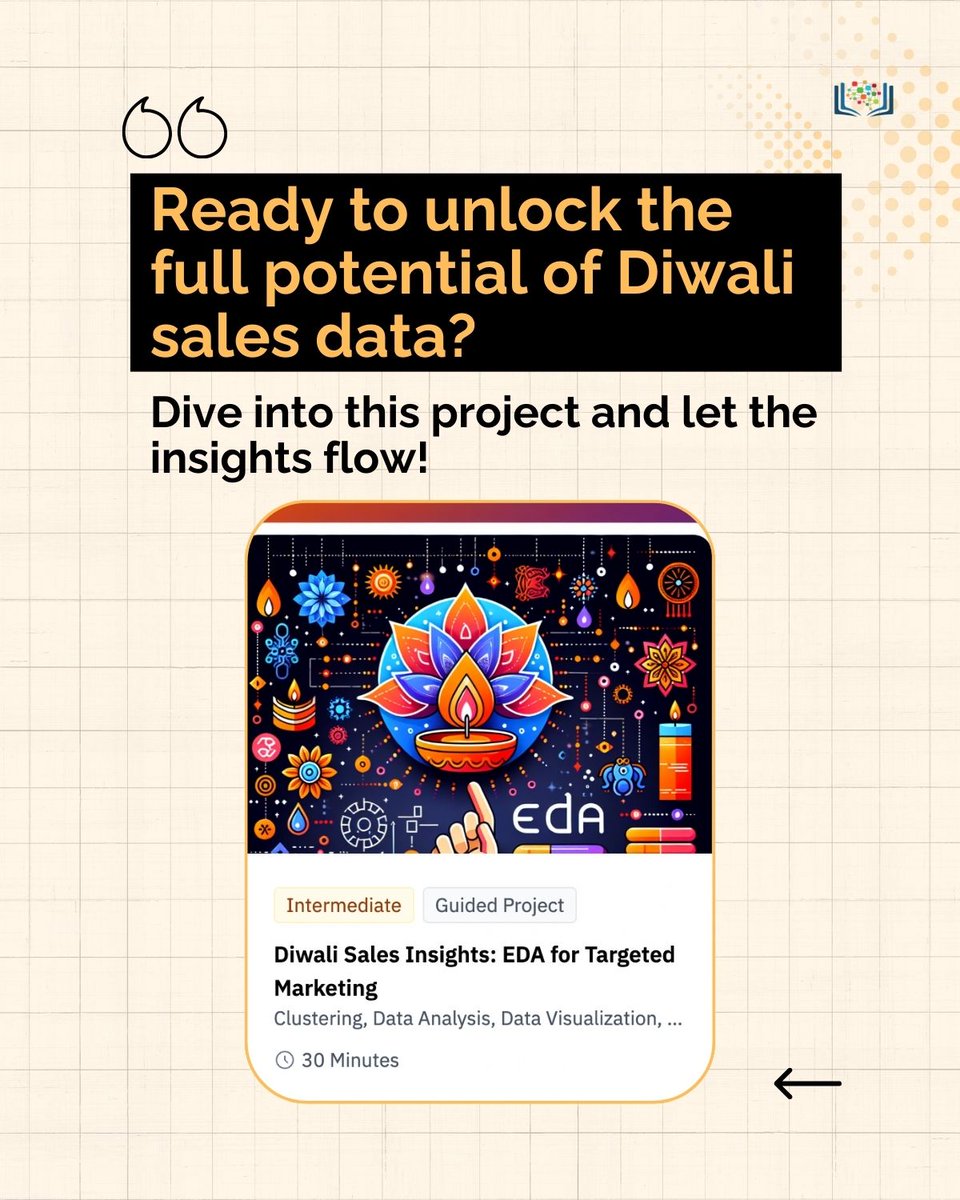CognitiveClass's tweet image. 📊 Diwali brings 80M+ transactions… but what insights are hidden in the data? Discover how data science can help you spot trends, optimize stock, and boost your Diwali sales!
👉 shorturl.at/CFiOS
#DiwaliData #DataScience #SalesOptimization