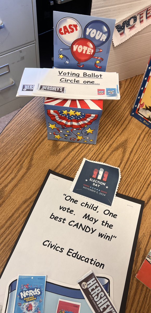 Maestrajenn's tweet photo. Election Day in Kindergarten will take place on Monday! #YonkersMagic #School5Magic @YonkersSchools @School5Yonkers https://t.co/5uImN5CxMP