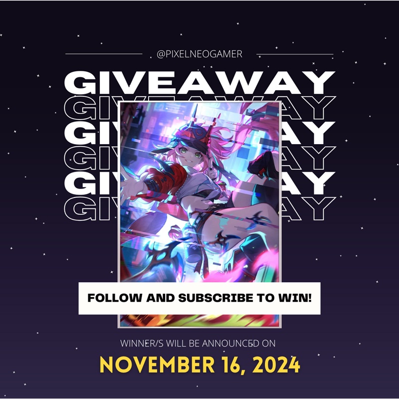 pixelneogamer's tweet photo. 🎉 GIVEAWAY TIME! 🎉

HSR LOTTERY EVENT 3:
Up to 4 Honkai: Star Rail Express Supply Passes to four different followers/subscribers this coming November 16, 2024!

Please view the images for the updated mechanics and guidelines.
-
#HonkaiStarRail
#HSR
#ExpressSupplyPass
#Gacha https://t.co/wx888QPP8E
