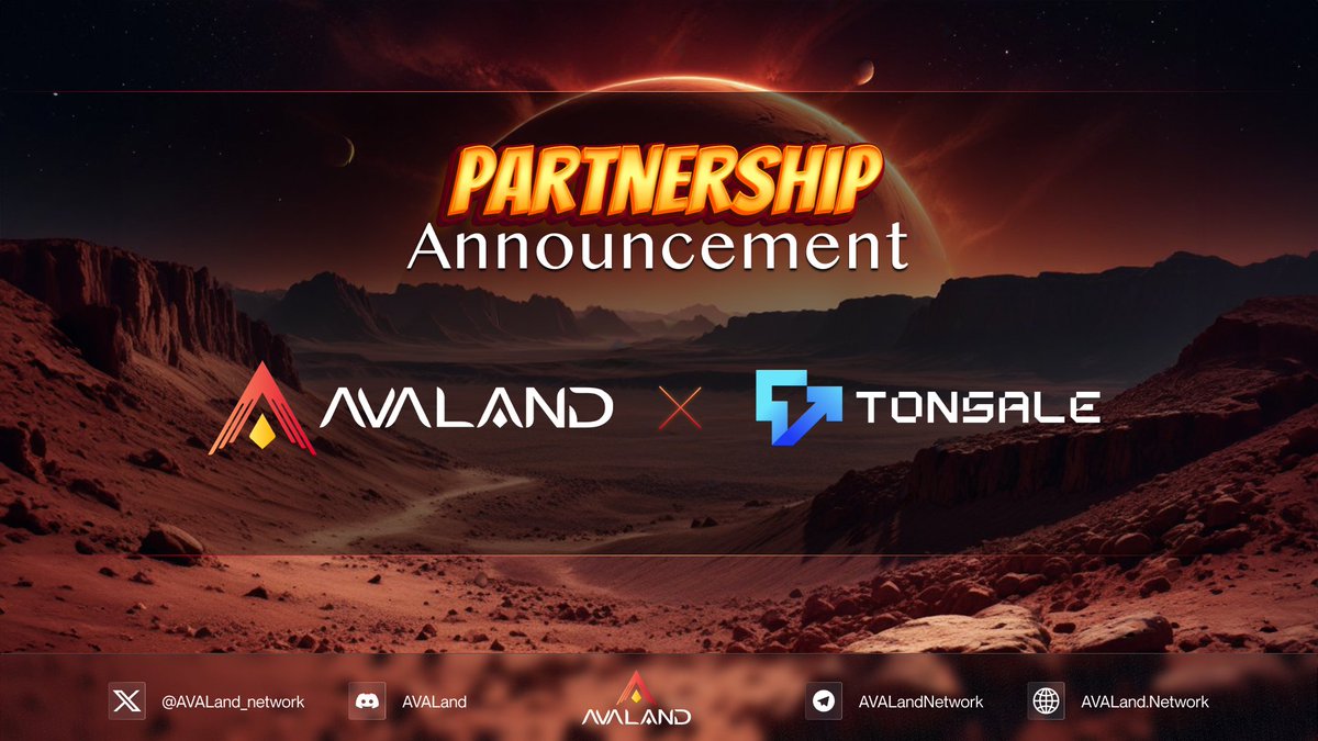 Avalanche_Space's tweet photo. ⚡@Avaland_network and @TonsaleOfficial are partnering to empower creators and communities.
🍻 The partnership emphasizes secure, interactive, and efficient blockchain experiences. They aim to enhance user engagement with innovative tools and technologies.
📱#TonSale is a leading protocol for Token services, decentralized launchpads, and SociaFi on the TON blockchain.
🔽VISIT
https://t.co/7LBN6Dvcot