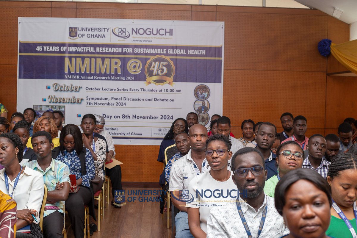 NMIMR_UG's tweet photo. Delivering the fourth lecture of the #OctoberLectureSeries, Prof. Koram reiterated the Institute’s decades-long commitment to malaria research, which has generated critical insights and informed evidence-based policies for Ghana's malaria control and elimination initiatives.
2/2 https://t.co/9BP6EIYaxQ