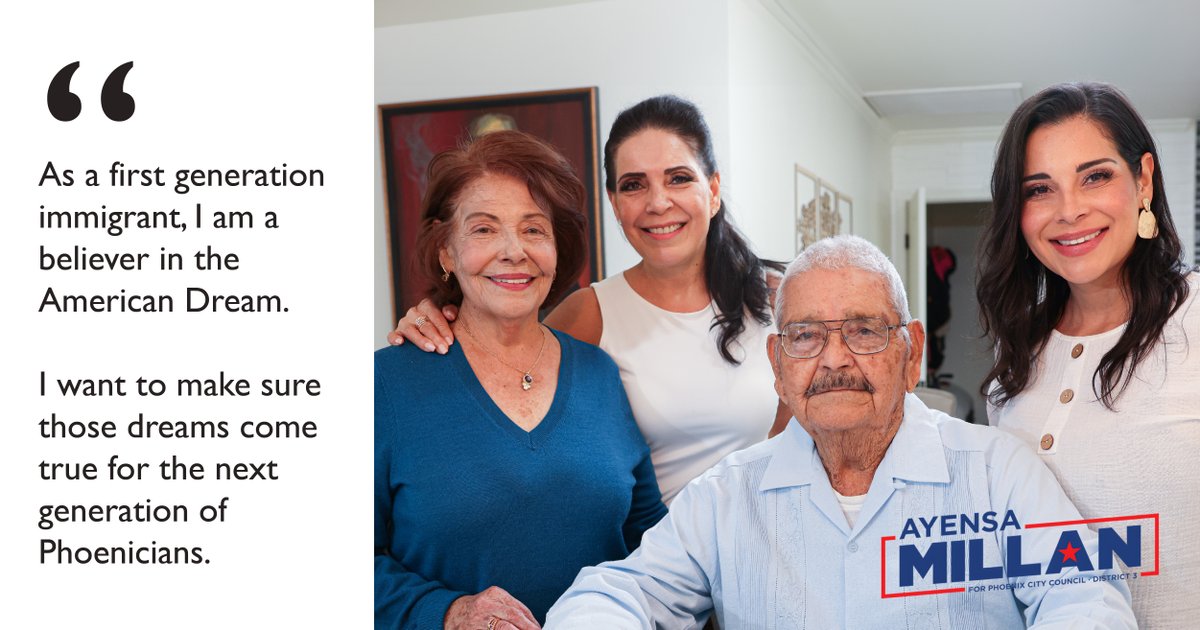 As a first generation immigrant, I am a believer in the American Dream. I want to make sure those dreams come true for the next generation of Phoenicians. #ImmigrantLife #AmericanDream #DreamBig